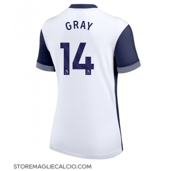 Tottenham Hotspur Archie Gray #14 Maglia Gara Casa Repliche 2024-25 Donna Maniche Corte